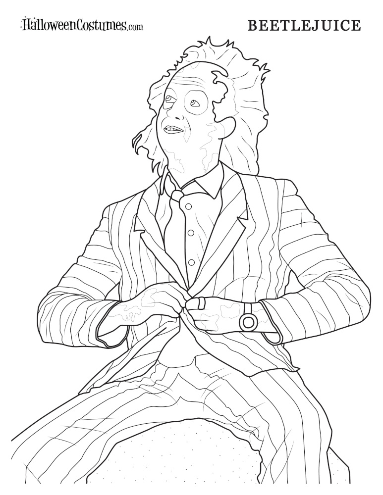 Beetlejuice Coloring Page