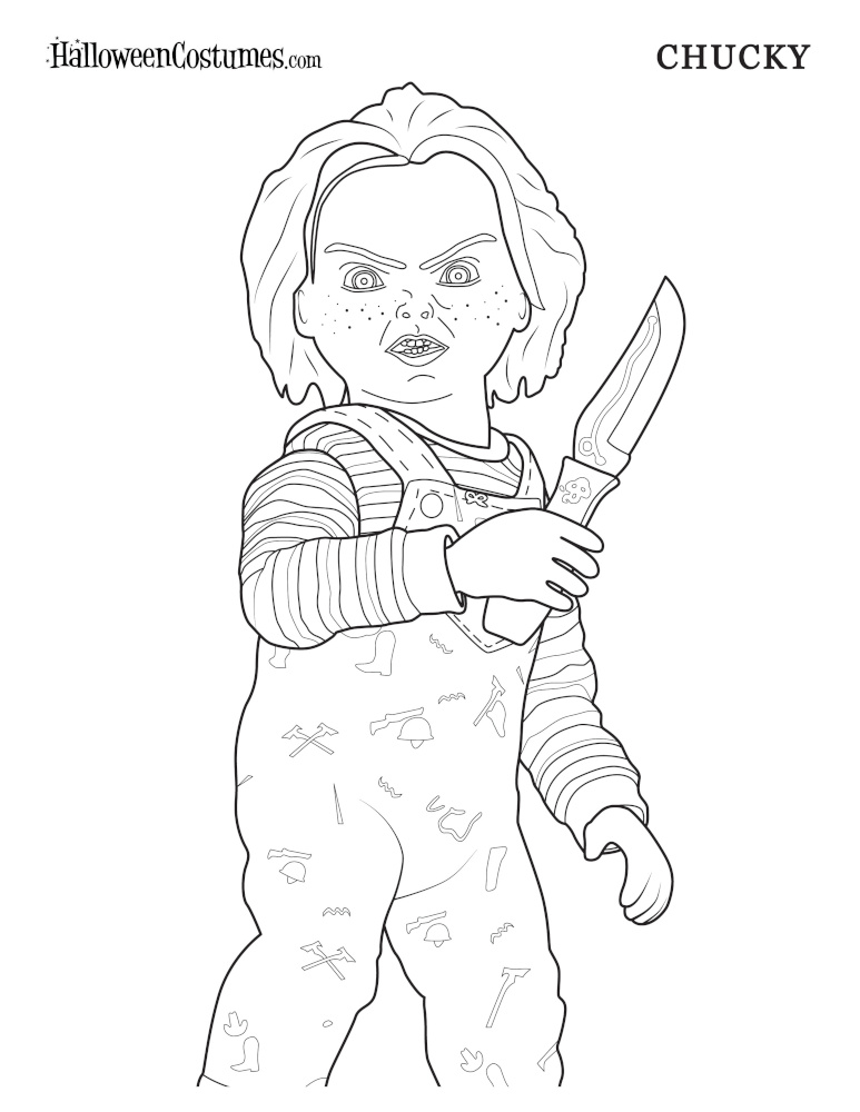 Chucky Coloring Page