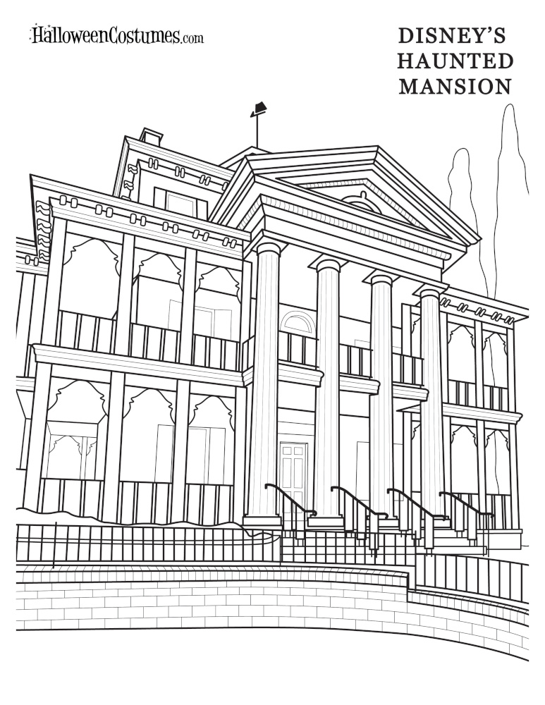 Disneys Haunted Mansion Coloring Page