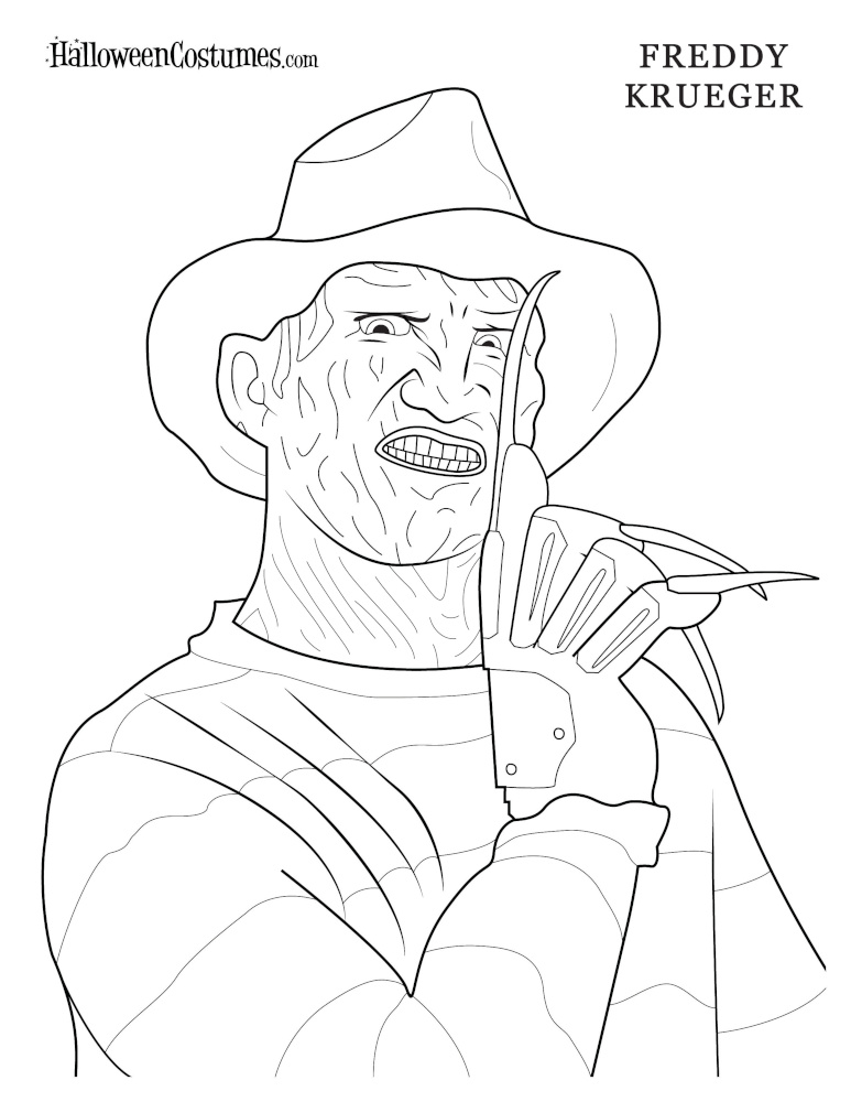 Freddy Krueger Coloring Page