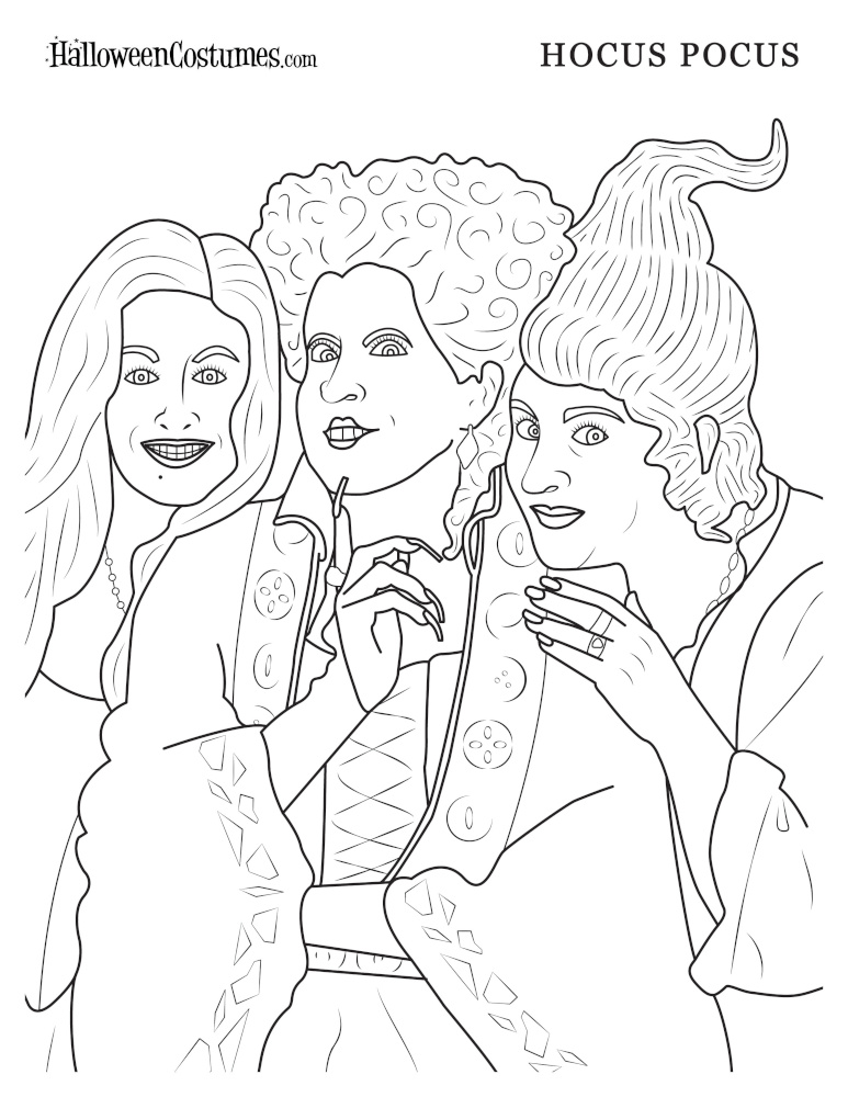 Hocus Pocus Coloring Page