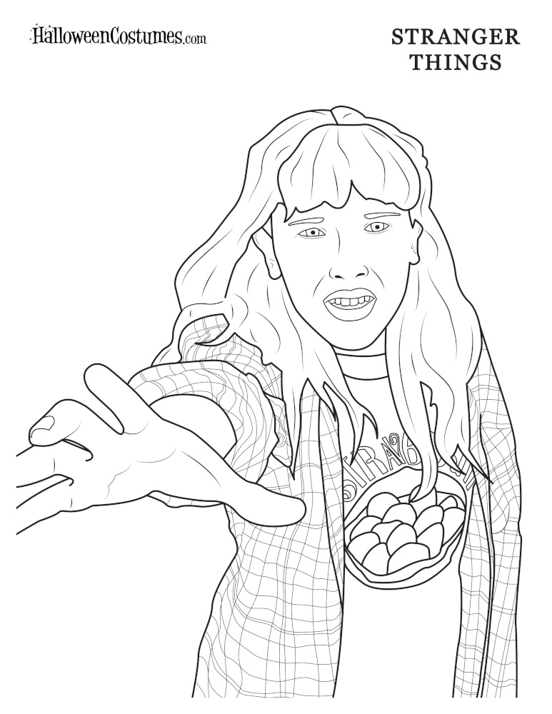 Stranger Things Coloring Page