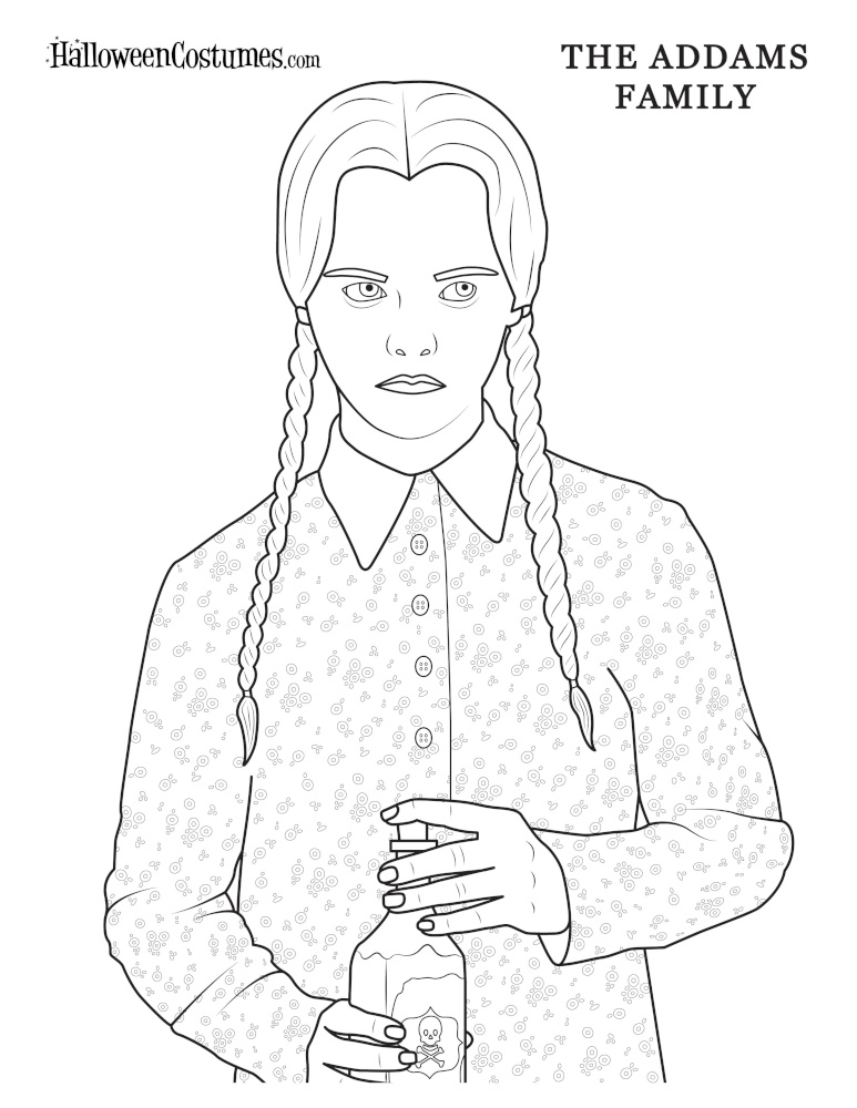 The Addams Family Coloring Page