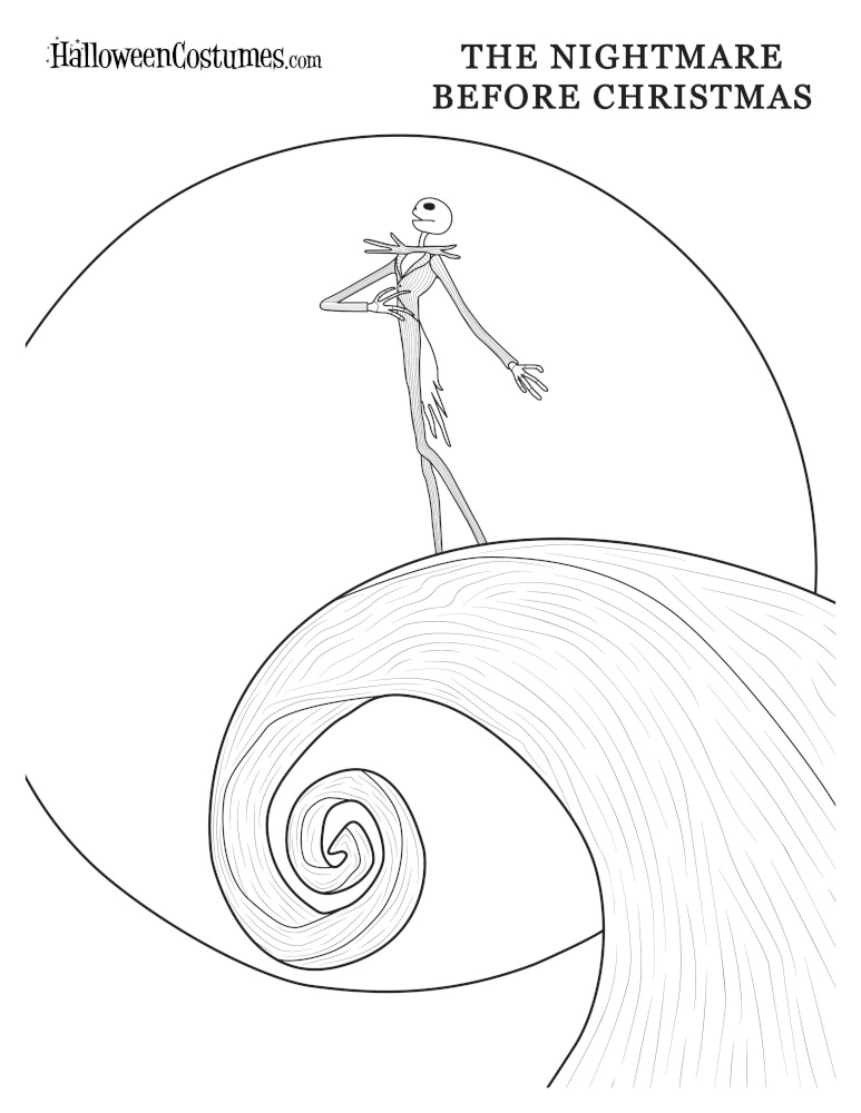 The Nightmare Before Christmas Coloring Page