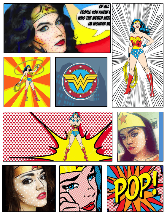 pop art wonder woman