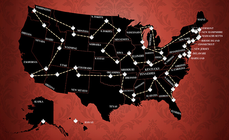 Haunted Hotels Map