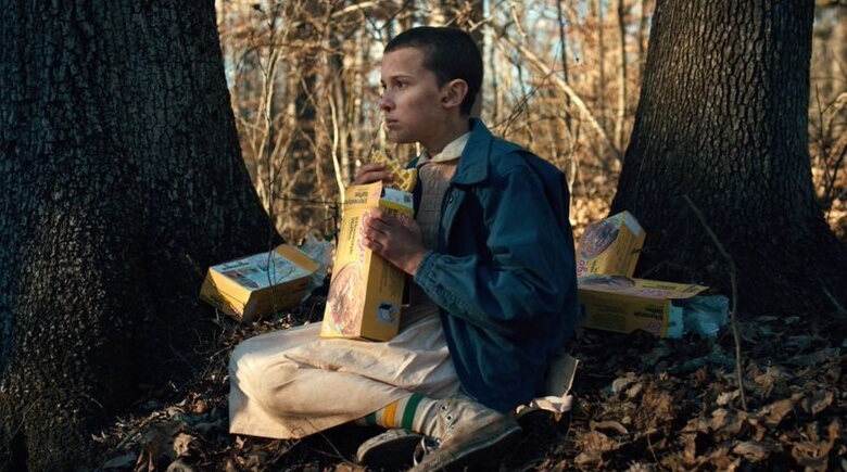 Eleven Eating Eggos