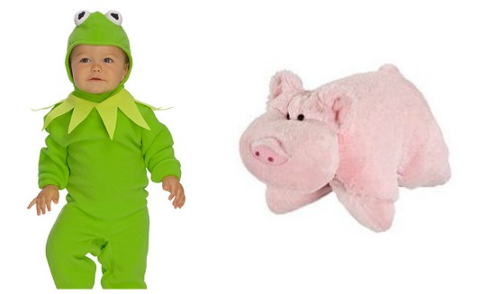 Kermit and Pig Pillow