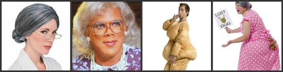 Hotop Adult Fat Suit Costume Madea Costume Old Lady Costume for