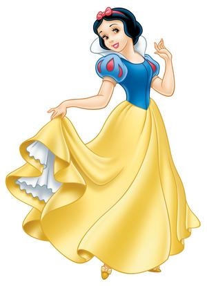 2X3 Snow White glitter IRON On TRANSFER Heat yellow dress Disney