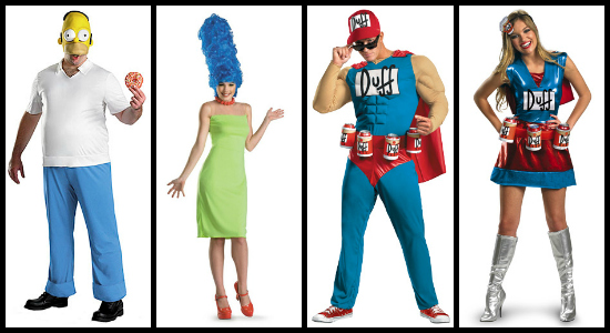 Simpsons costume collage