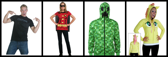 Costume t-shirts and costume hoodies
