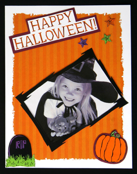 Halloween scrapbook page idea