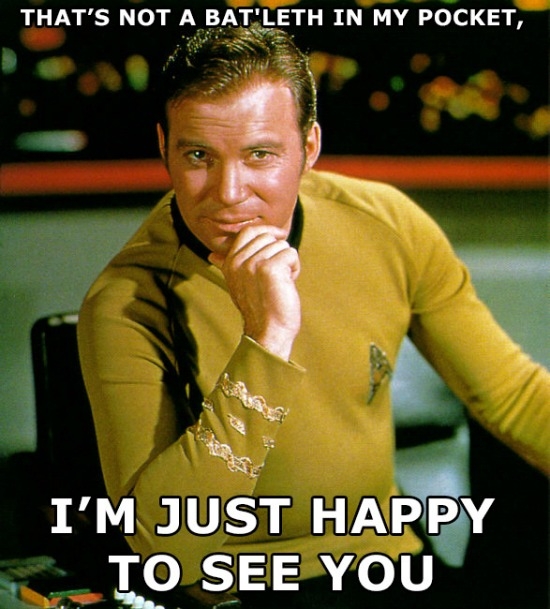 Just Happy to See You Kirk Meme