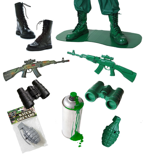 DIY Green Amry Man Accessories