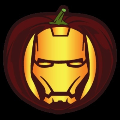 Iron Man Pumpkin Stencil