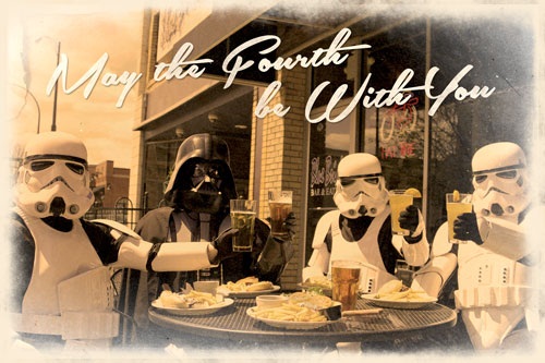 May the Fourth Be With You Postcard Cheers