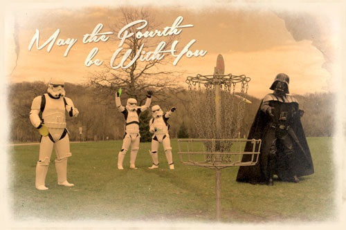 May the Fourth Be With You Postcard Frisbee