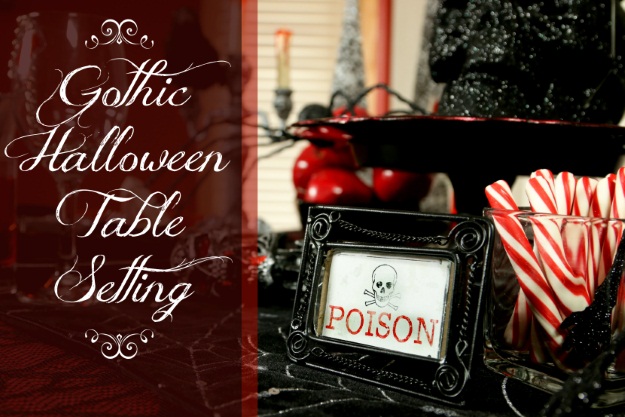 Gothic Halloween Table Setting