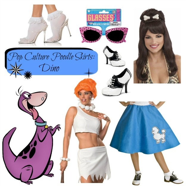 Dino Flintstone Poodle Skirt