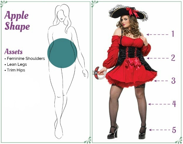 Pirate Costume for an Apple Shape Body