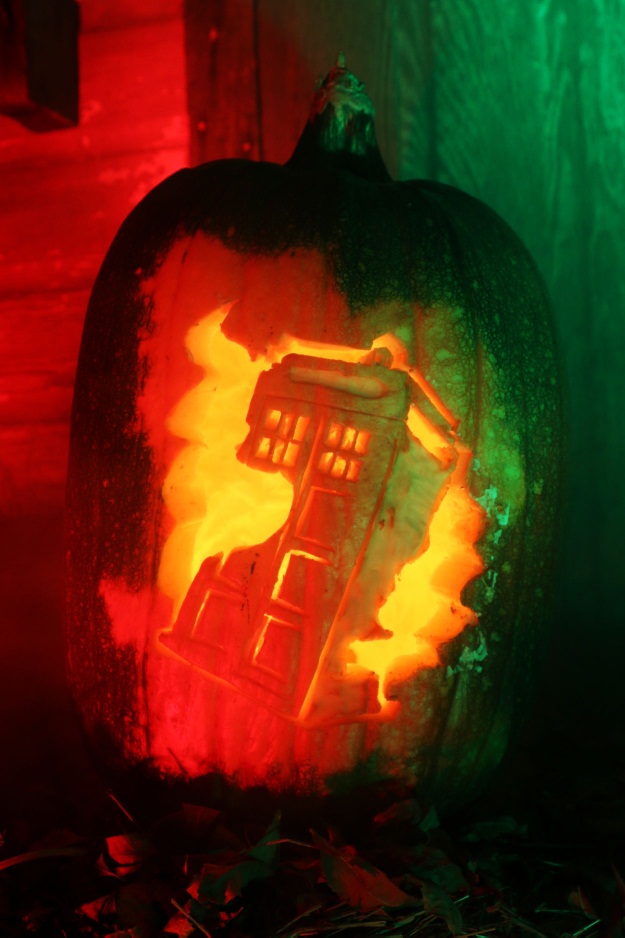 tardis stencil pumpkin