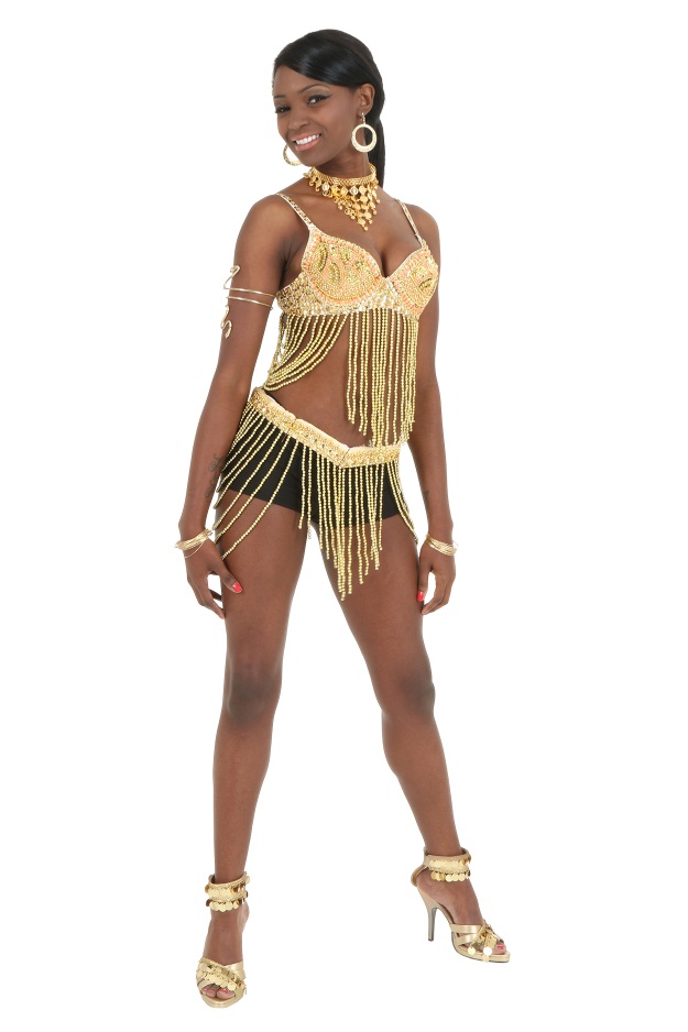 Nicki Minaj gold Anaconda costume