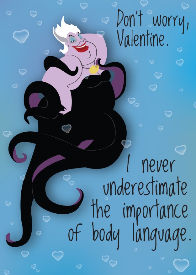 Ursula Little Mermaid Valentines Card