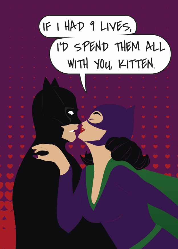 Catwoman Valentines Day Card