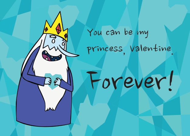 Adventure Time Ice King Valentines Day Card