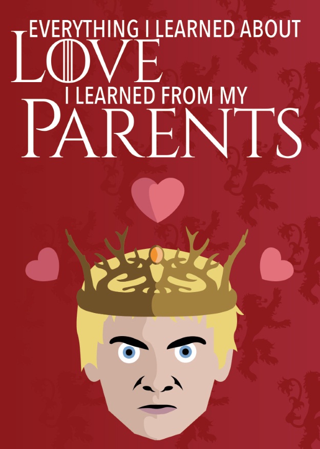 Joffrey from Game of Thrones Valentine