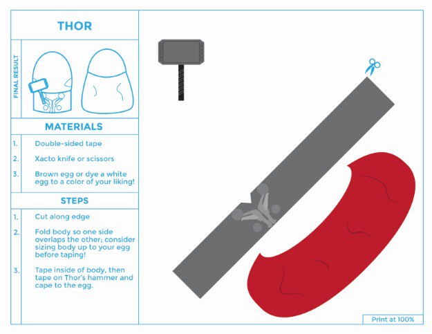 Printable Thor Easter Egg Costume