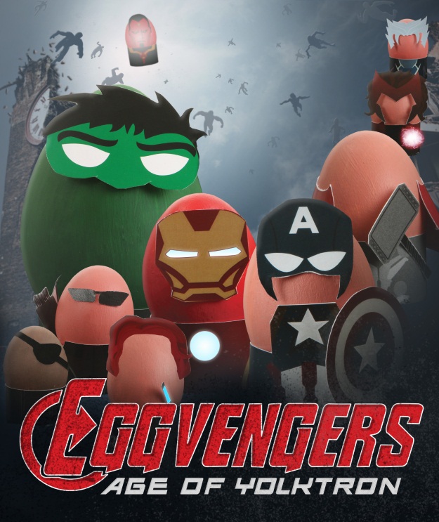 Eggvengers Age of Yolktron Printable Easter Egg