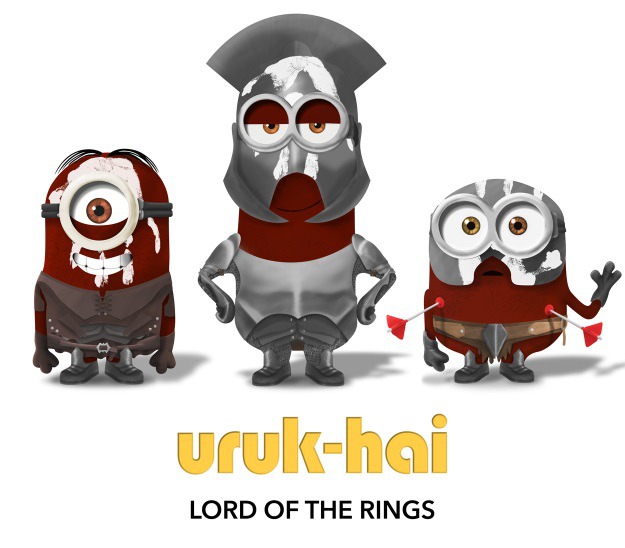 Minions as Uruk Hai from Lord of the Rings