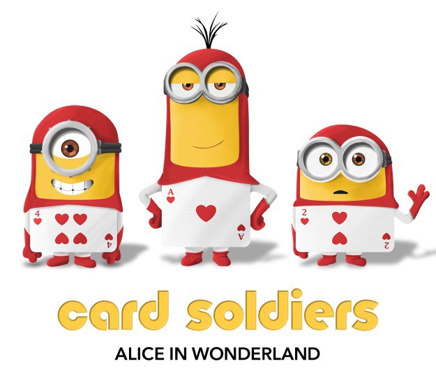 Minions as Cards from Alice in Wonderland