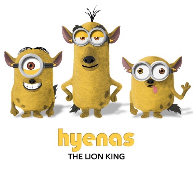 Minions as Hyenas from Lion King