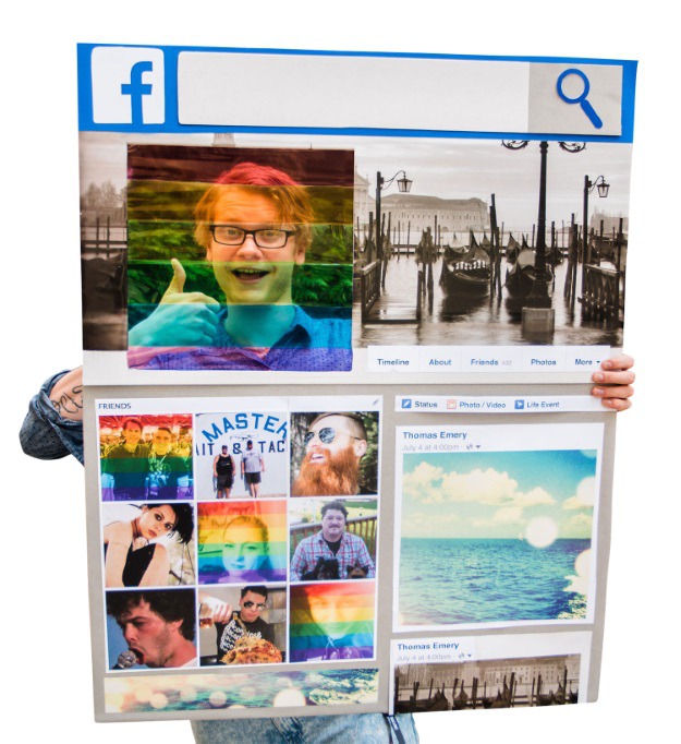 DIY Celebrate Pride Facebook Filter Costume