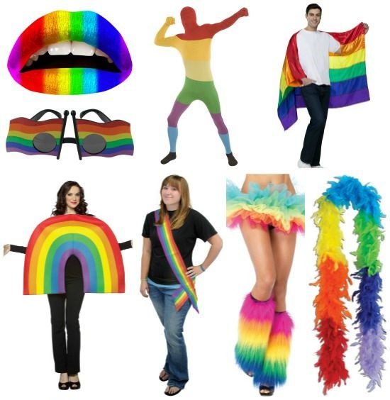 Gay pride costumes and accessories