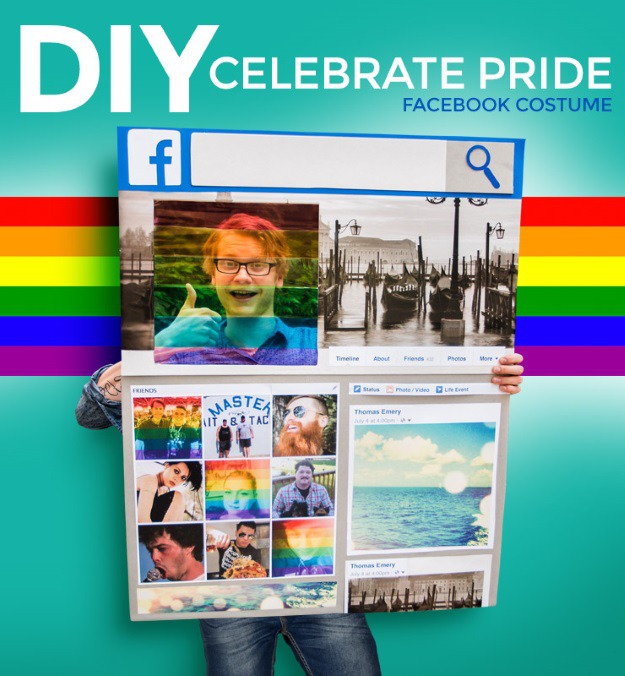 DIY Facebook Pride Filter Costume