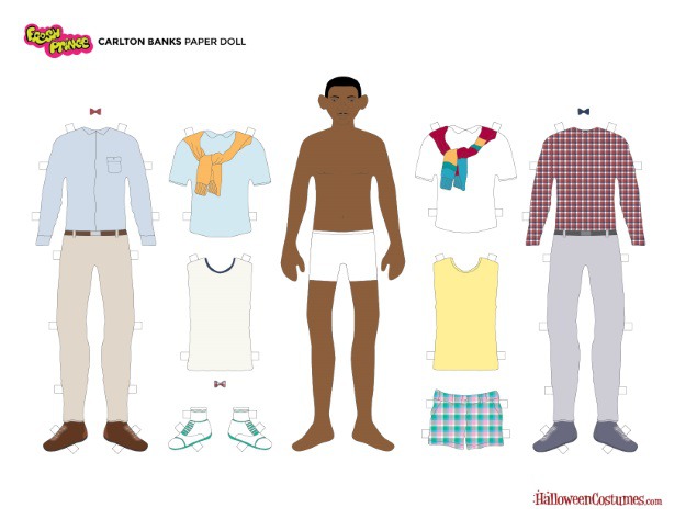 Carlton Banks Paper Doll