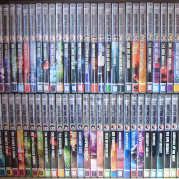 Just a small number of Doctor Who episodes released on DVD.