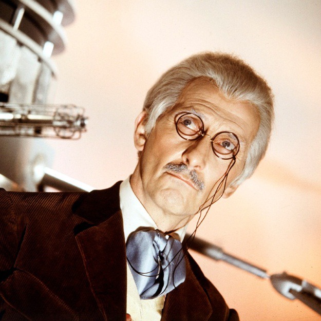 Peter Cushing as Dr. Who.