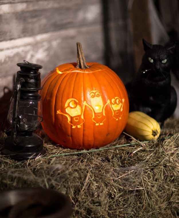 minion pumpkin carving template