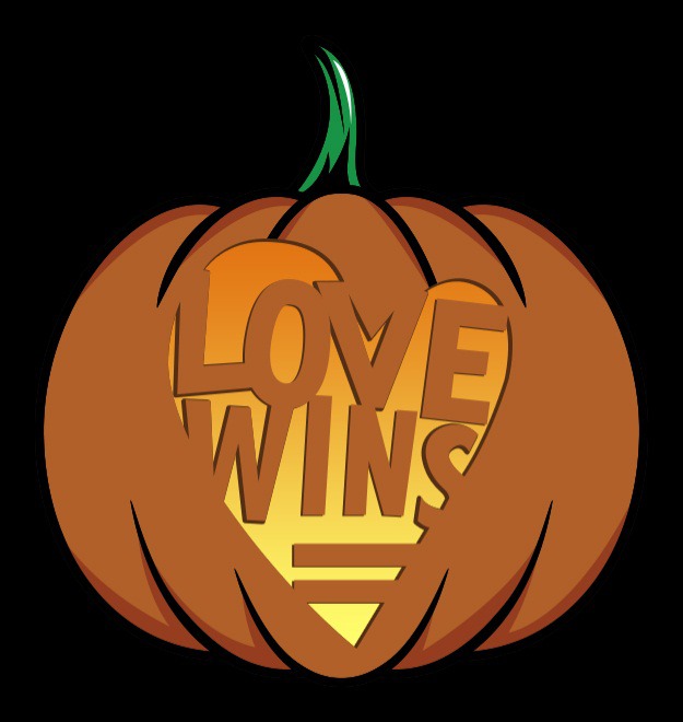 love wins pumpkin stencil