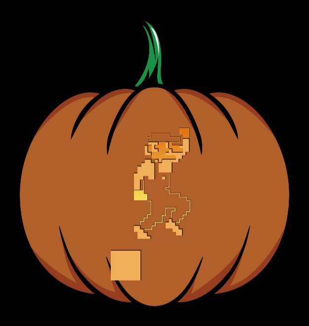 mario pumpkin template