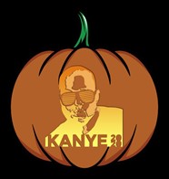 Kanye Stencil Pumpkin