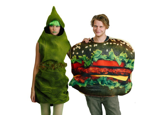 Halloween Whopper and Sexy Green Poop Couples Costume