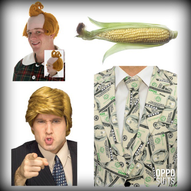Products needed for donald trump corn silk meme costume