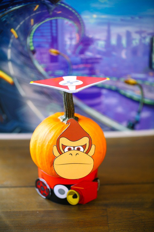 Printable Mario Kart Costumes for Gourds Miniature Pumpkins