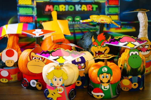 Printable Mario Kart Gourd Costumes